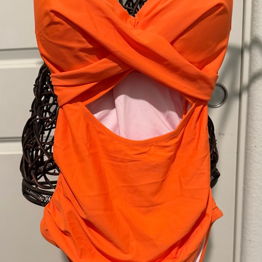 Women's Bright Orange One Piece Swimsuit